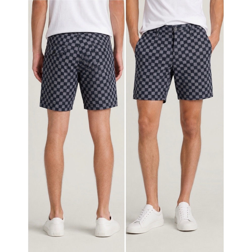 MARC BY MARC JACOBS Abstract Ikat Checker Print Cotton Short